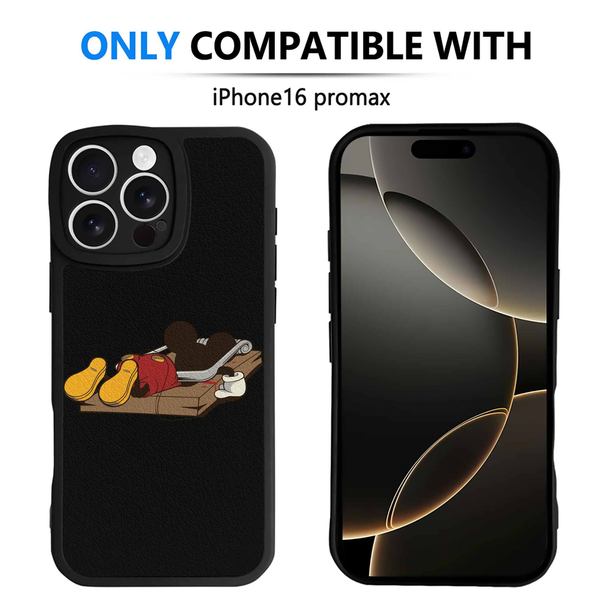 （画像用） ミッキーマウス Mickey Mouse 【iPhone 16シリーズ対応】シリコンスマホケース（レザー調） 材質：シリコン